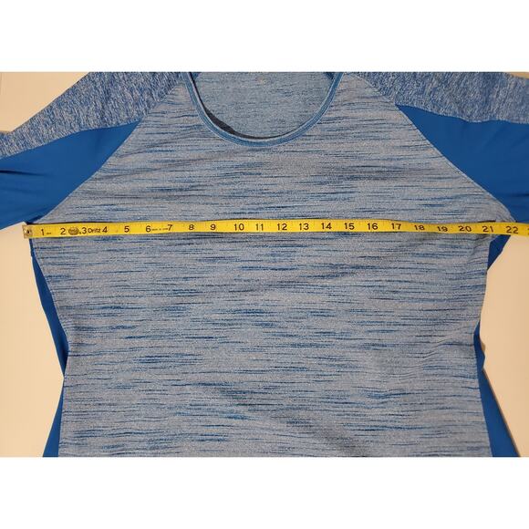 Athleta Running Wild Heathered Blue Long Sleeve Running Shirt Womens Size XL - Picture 11 of 11